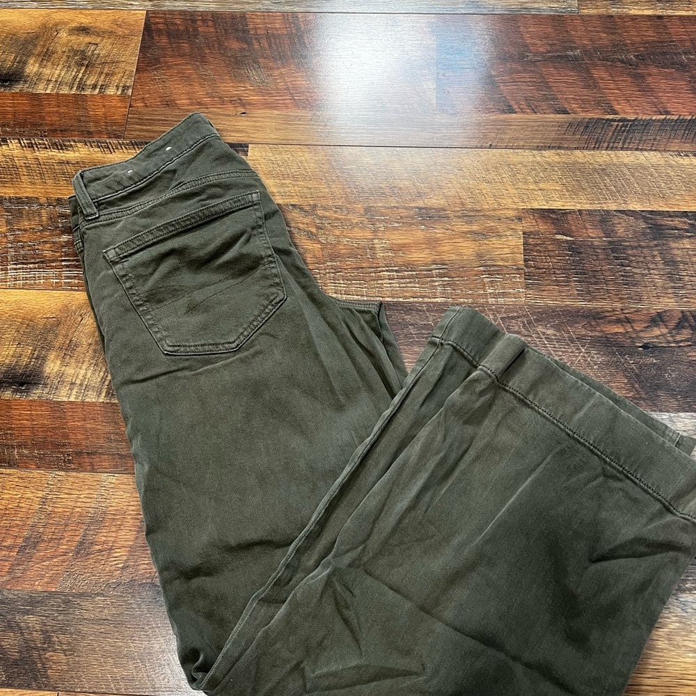 American Eagle Outfitters Olive Wide Leg Pants